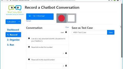 TestMyBot Screencast - Recording Test Cases