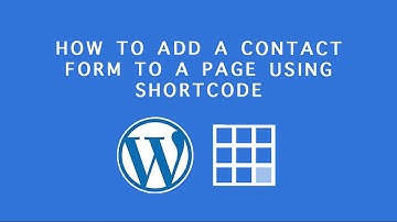 Bluehost Wordpress Tutorial:  How to add a contact form to a page using short-code