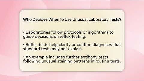 Who Decides When to Use Unusual Laboratory Tests? - Strange Science HQ