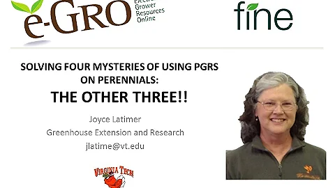 Solving Mysteries of Using PGRs on Herbaceous Pere...