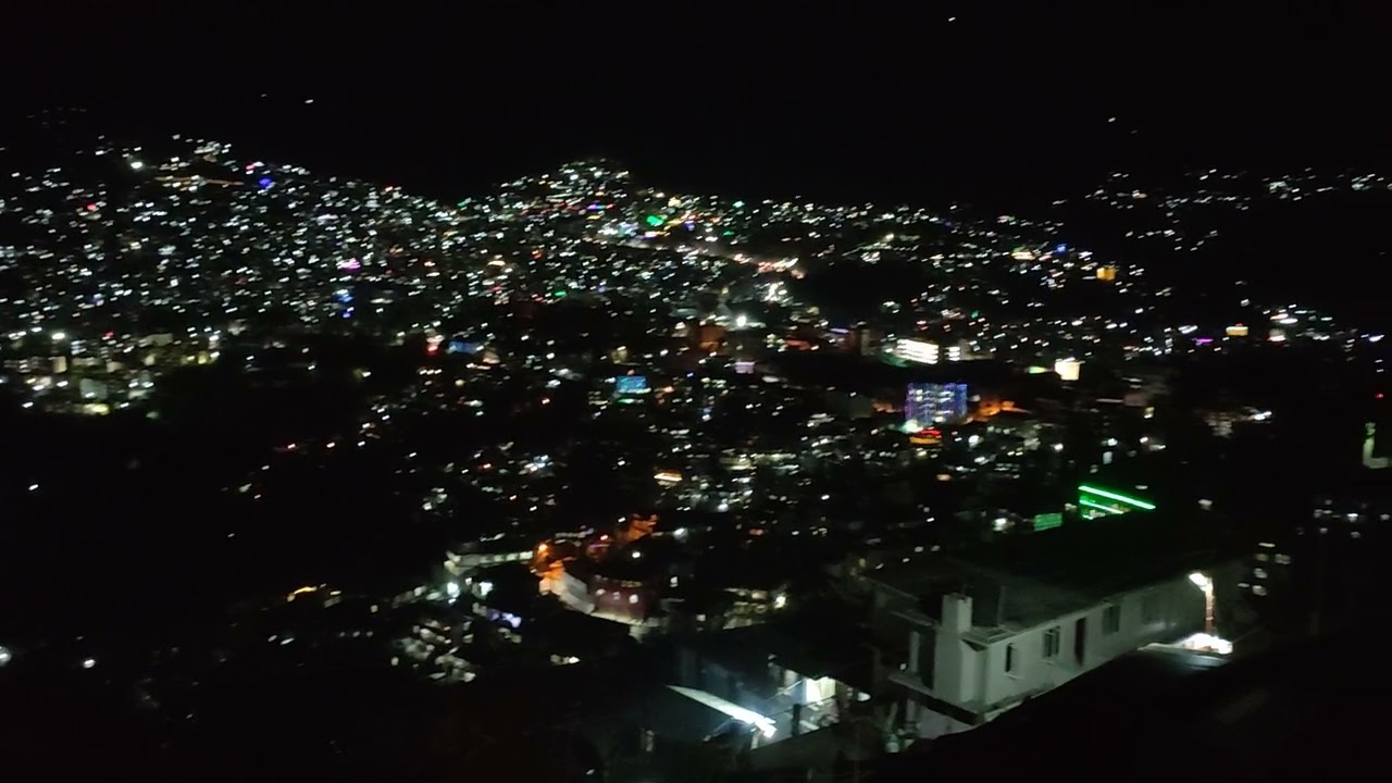 Beautiful view of Kohima city at Night.
