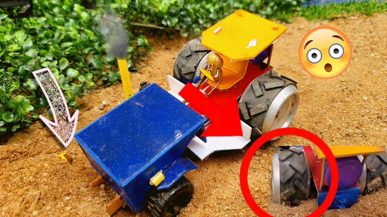 diy tractor Agriculture new technology | Push the ground to make a road |