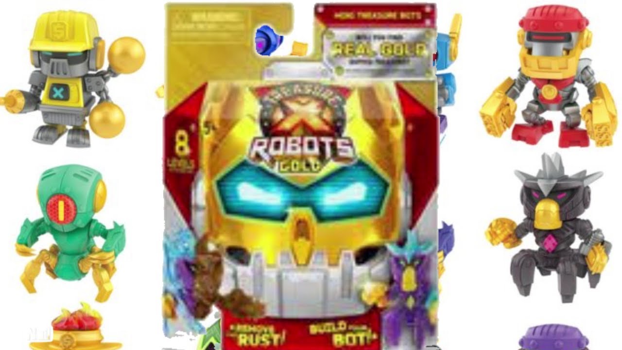Treasure X Robots Gold - Mini Robots To Discover. Remove The Rust, Build  Your Bot, 16 To Collect. Will You Find Real Gold Dipped Treasure?, Boys,  Toys