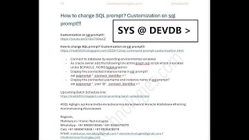 SQL command prompt customization!!!