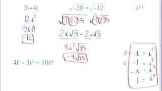 Algebra II - 5-4: Complex Numbers
