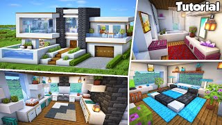 Minecraft: Modern House #44 Interior Tutorial - How to Build - 💡Material List in Description!