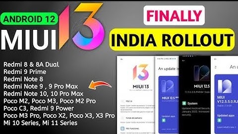 FINALLY Miui 13 - Poco X3/X3 Pro, Note 8/9/10 Pro Max, Redmi 8, Redmi 9/10, Mi 10/11, Poco M2