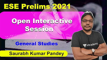 GATE & ESE 2021 | Open Interactive Session | General Studies | Saurabh Kumar Pandey