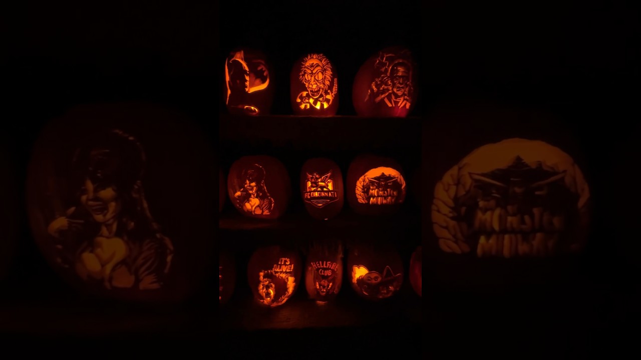 Amazing pumpkin carvings!  #shorts #halloween #shortsfeed #jackolantern