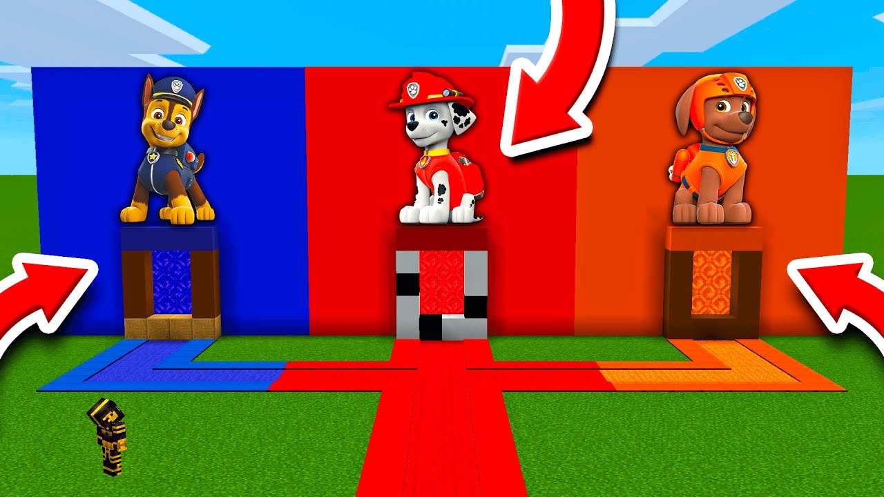NO ELIJAS EL PORTAL EQUIVOCADO DE PAW PATROL EN MINECRAFT 😱
