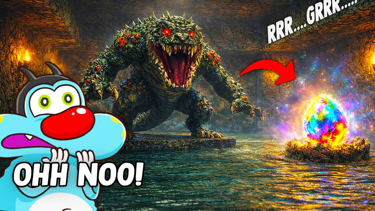 WE FOUND DEADLY MONSTER IN THE CAVE !!! HE IS CHOO CHOO CHARLES - ft.Oggy