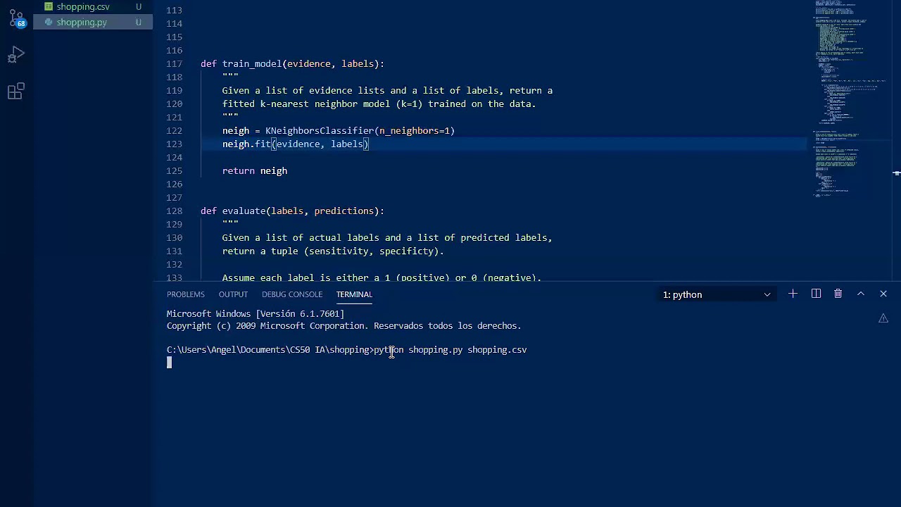 Testing Project: Shopping - CS50's Introduction to Artificial ...