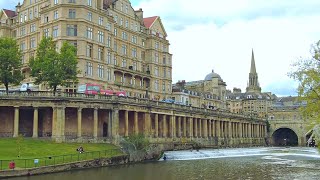 Kennet and Avon Canal Walk to Bath City, English Countryside 4K