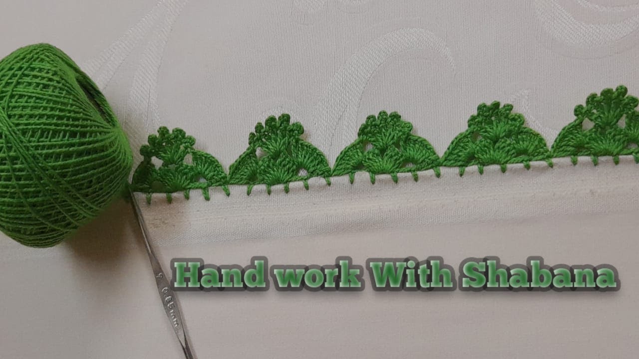 Easy Dupatta neck sleeves crochet lace design / Qureshia lace design