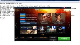How to manual patch in black desert online (BDO)