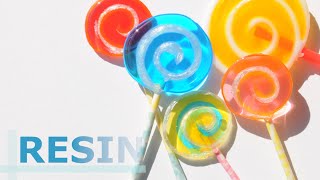 【レジン】裏技！家にあるものでロリポップキャンディーできました How to make lollipops with resin