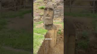 The iconic stone heads protruding from the ground on Easter Island have bodies