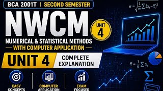 NWCM Unit 4 BCA 2001T | Numerical Methods with Computer Application | CCSU Hindi