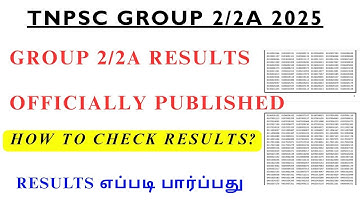 Group 2/2A 2025 Prelims Results Out Official 🔥🎯 How to check GROUP 2/2a Prelims Results Tamil