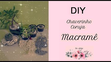 Chaverinho corujinha  em MACRAMÊ -passo a passo