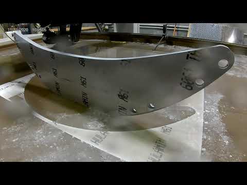 waterjet cutting  3/4" aluminum on Omax 60120 with tiltajet taper compensation  #Shorts