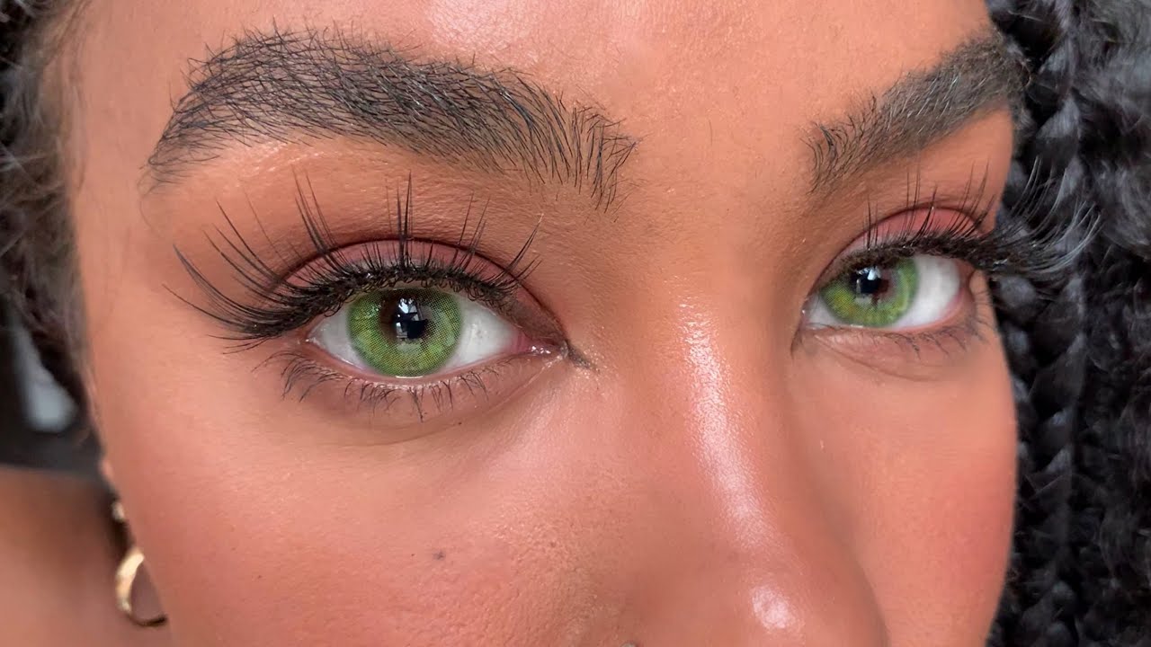 The Most Natural Contacts For BROWN EYES! Green Edition