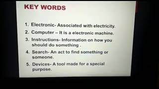 Class= 2 ,ICSE ,CHAPTER 1 ,COMPUTER , computer, an electronic device