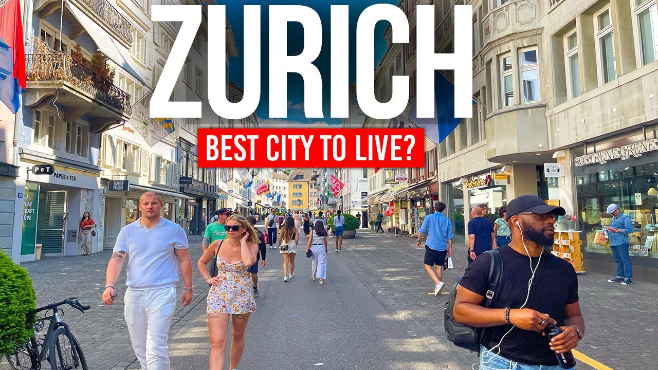 ЦЮРИХ, Швейцария 🇨🇭 Самый элегантный город Европы? | Пешая прогулка в 4K