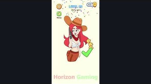 Naughty Puzzle Tricky Test LEVEL 60 Dirty girl - Gameplay Walkthrough Android IOS