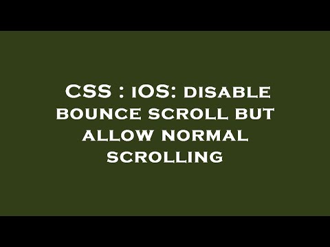 CSS : iOS: