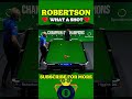 You Won’t Believe Robertson’s Shot! 🤯🔥#snooker #shorts