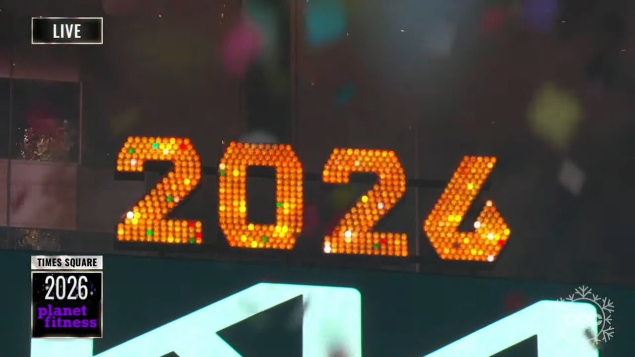 ABC Dick Clark's New Year's Rockin' Eve 2026 Ball Drop Segment (HD)