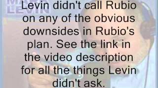 Mark Levin Wimps Out On Amnesty Marco Rubio