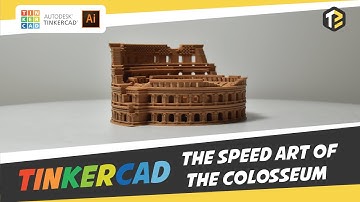 Speed Art of The Colosseum, Rome, Italy 🏟  🇮🇹  || TinkerCAD with Illustrator
