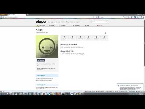 Create Vimeo Account in less than a Minute and explore basic things