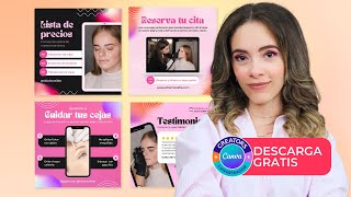 💅 Plantillas GRATIS para Instagram de Belleza en CANVA