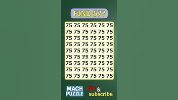 Tell me where 57? | Brain Teaser IQ Test #shorts #different #puzzles #opticalillusion #quiz
