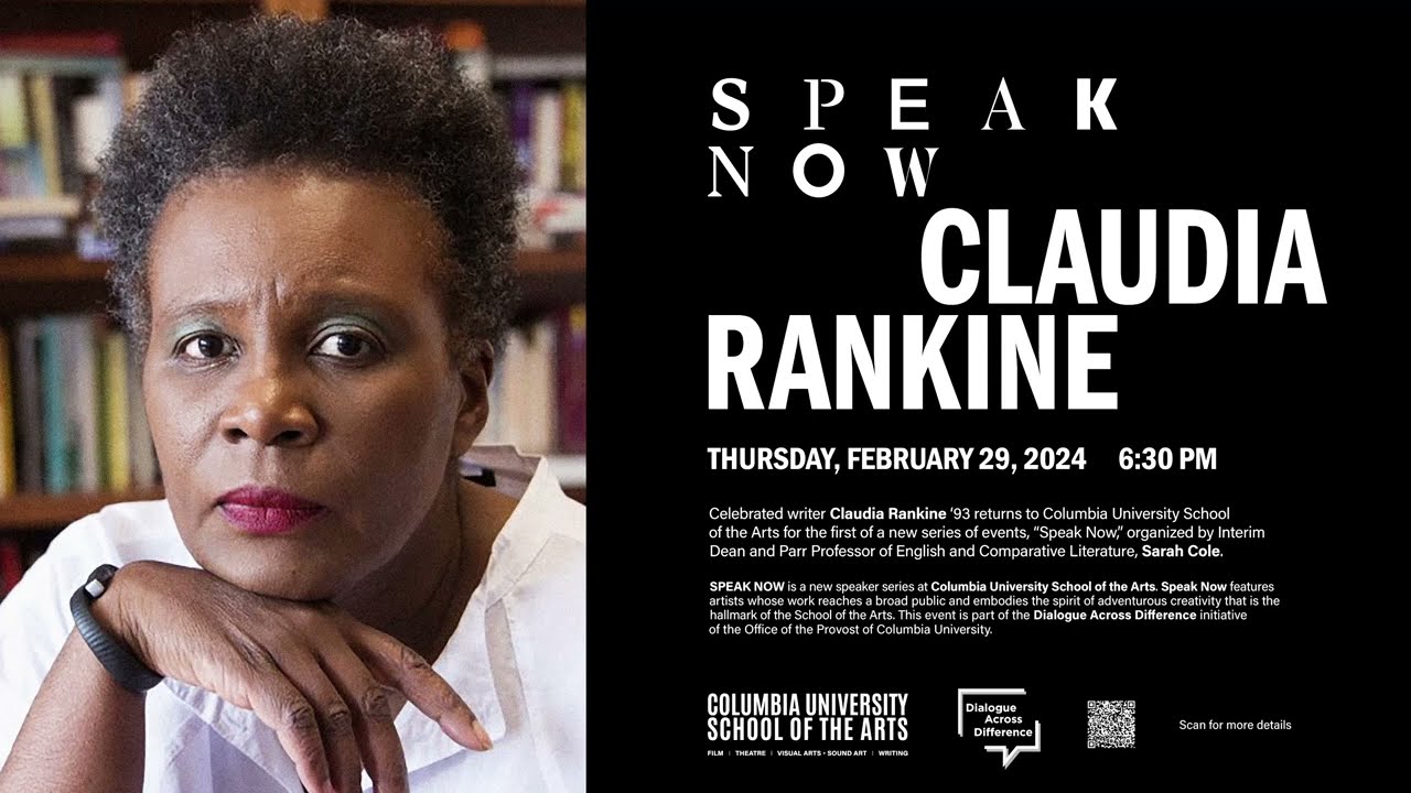 Speak Now: Claudia Rankine