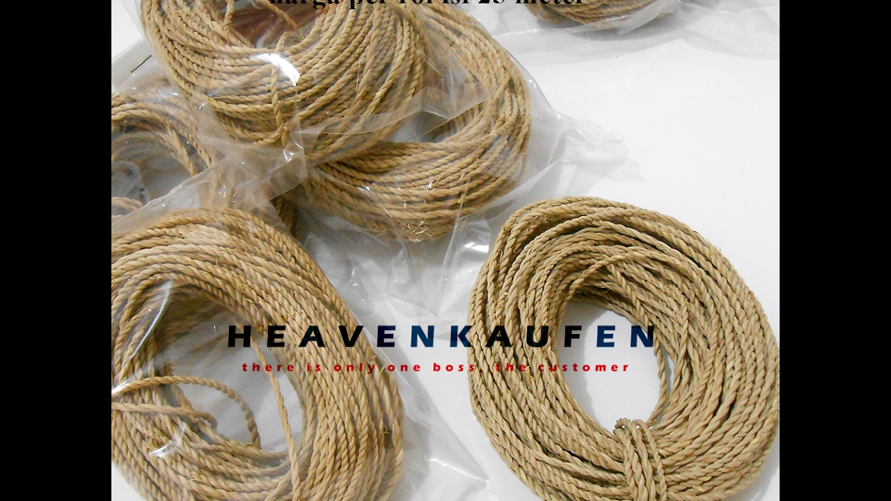 tali rami/straw string murah (tali mendong) - YouTube