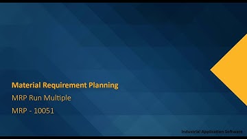 MRP 10051 : MRPT05 - MRP Run Multiple