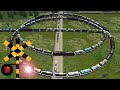 ふみきりで電車がバスケに