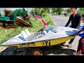 Cano tự chế  bằng vỏ moto nước jetski.A homemade canoe from a jetski motorbike