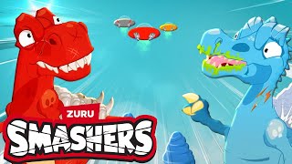 Dinos vs. Aliens + More | Smashers | Dinosaur Cartoons For Kids | Zuru | Animated Stories screenshot 5