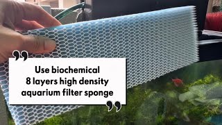 How to Keep Aquarium Water Clean with Biochemical High Density 8 layers sponge filter