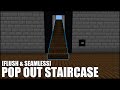 How To Build a Pop Out Staircase in Minecraft Bedrock! (Flush & Seamless)