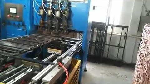 Automatic H type wire condenser welding machine with double layer molds