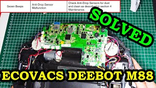 Ecovacs Deebot M88 - Anti-Drop sensor error - PCB repair