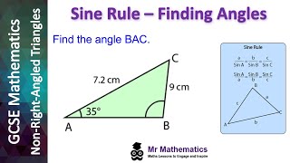 Using the Sine Rule to find Angles | Mr Mathematics