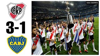 River y boca disputaron el desenlace de la copa libertadores en
santiago bernabeu con motivo los acontecimientos ocurridos argentinna.
salio v...