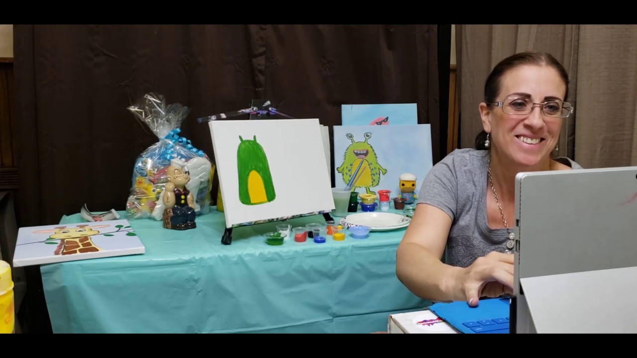 Monsters Kids Canvas Paint Lesson